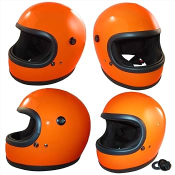 Amazon.co.jp: ZK-540 フルフェイスヘルメット（オレンジ）はずせる