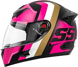 Capacete MIXS MX5 Super Speed 58 Rosa/Dourado