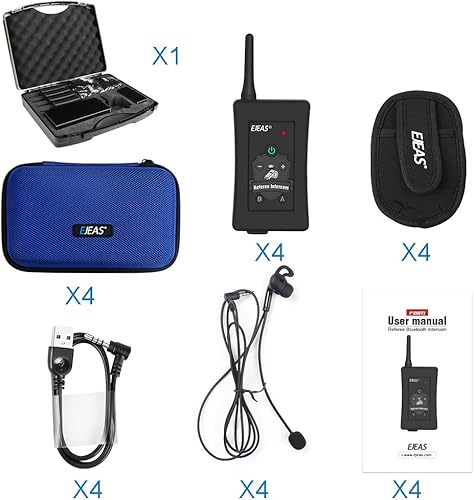 Miniatura 6 de MIMIRACLE Auriculares de árbitro, sistema de comunicación de árbitro con auricular de maleta, intercomunicador Bluetooth para fútbol, balonmano,