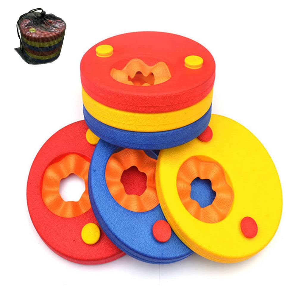 6 Pcs Swim Discs Learn to Swim EVA Foam Arm Bands Float For Swimming Baby Kids Children Eco Friendly Up To 12 years Unisex HYGRAD BUILT TO SURVIVE, multicolour