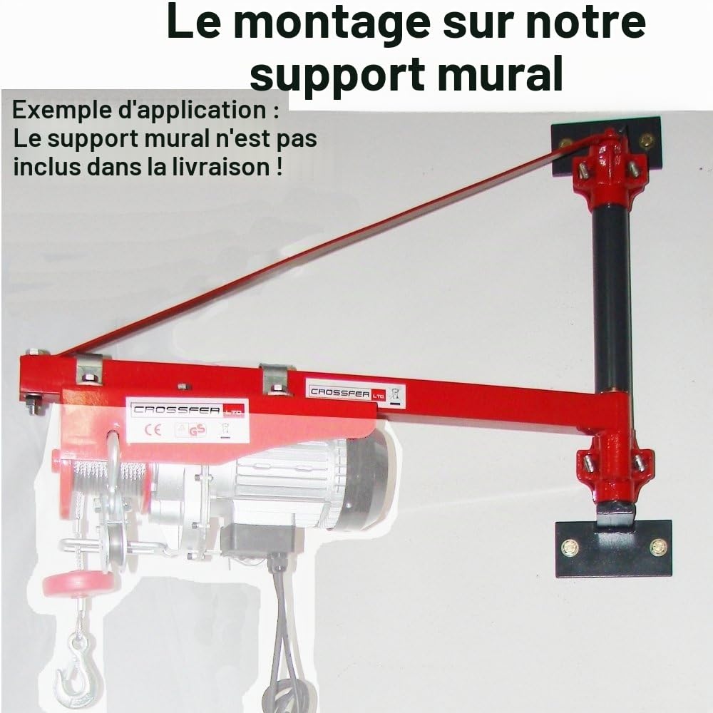 Bras pivotant Montage pour palans à câble et palans à chaîne jusqu'à 1000kg KST750-1000