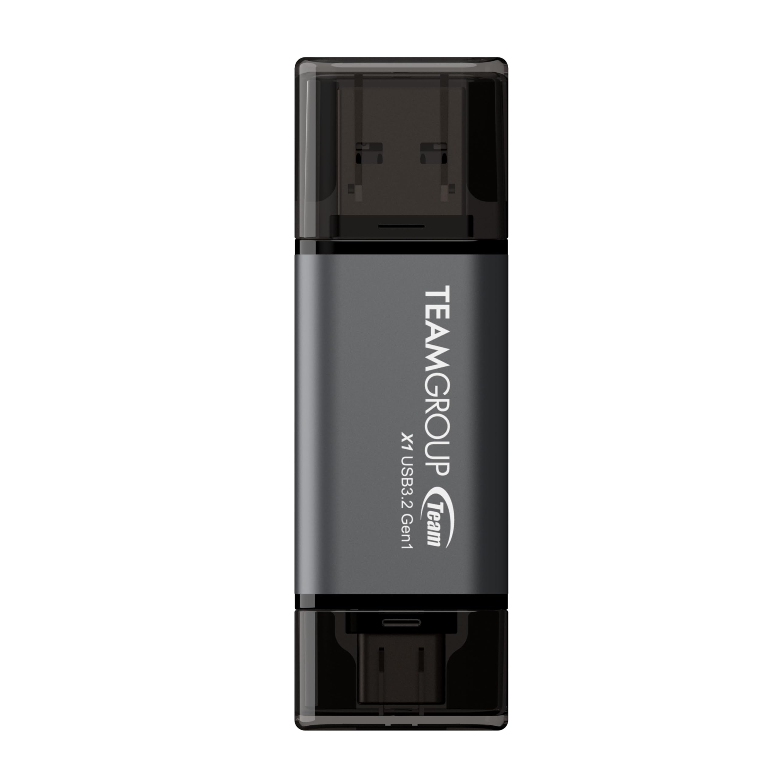 TEAMGROUP X1 TX1364GC01 Clé USB OTG double interface USB 100 Mo/​s 3.2 Gen 1 Type A et Type C (3.1/​3.0) Compatible avec Smartphone/​Tablette/​Ordinateur portable/​PC/​MacBook TX1364GC01 64 Go