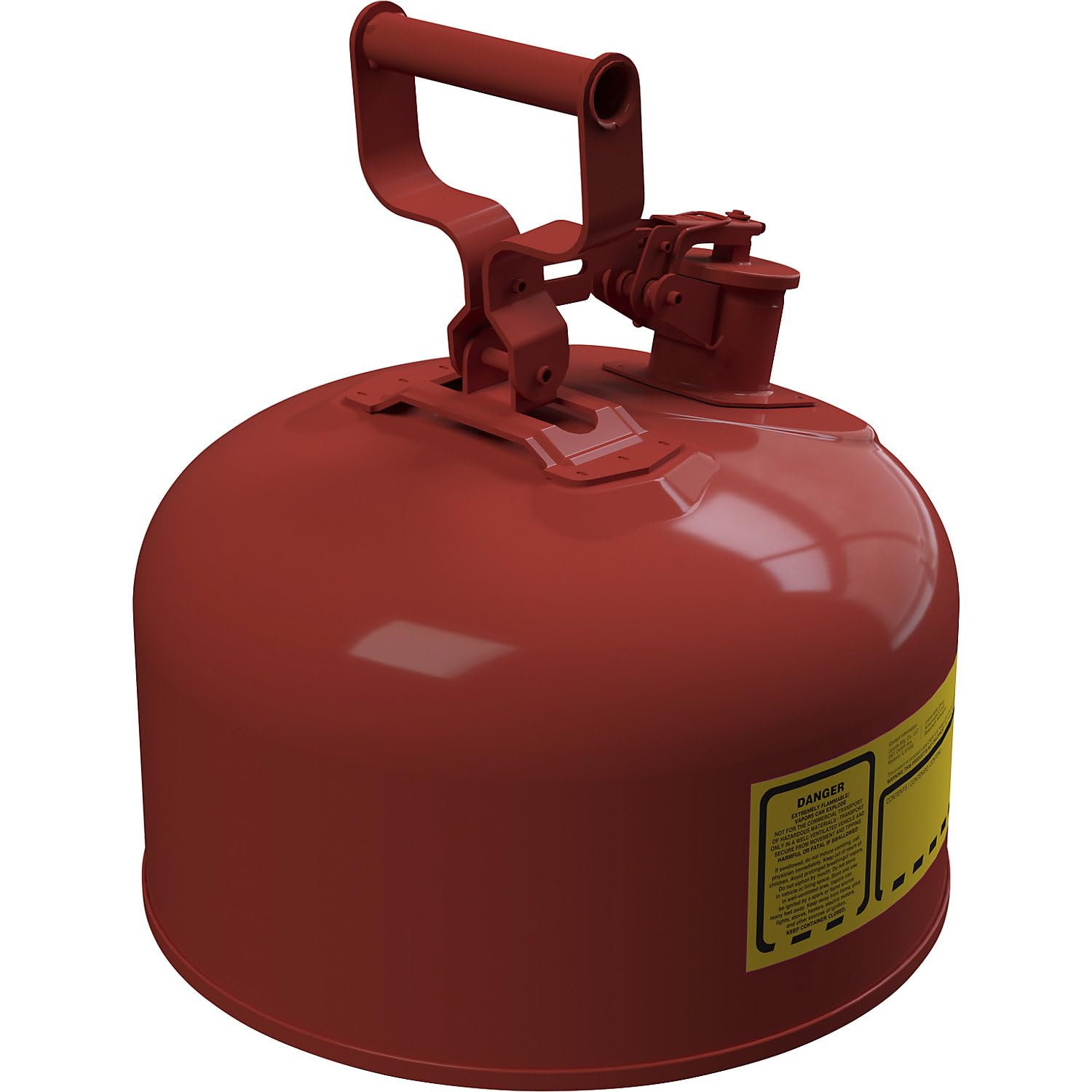 Tanica di sicurezza in acciaio di tipo I con manico girevole, 7,5 l, rosso
