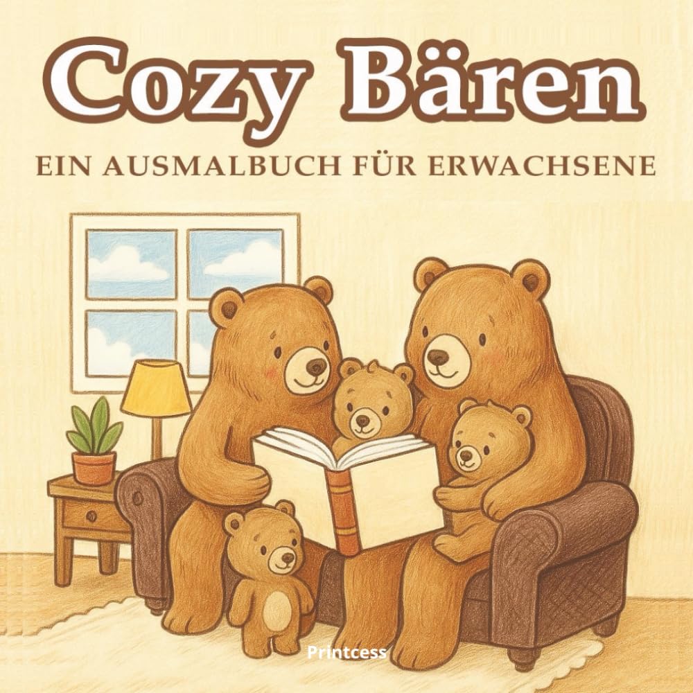 Cozy Bären - Ein Ausmalbuch für Erwachsene: Für Momente der Entspannung und Stressabbau