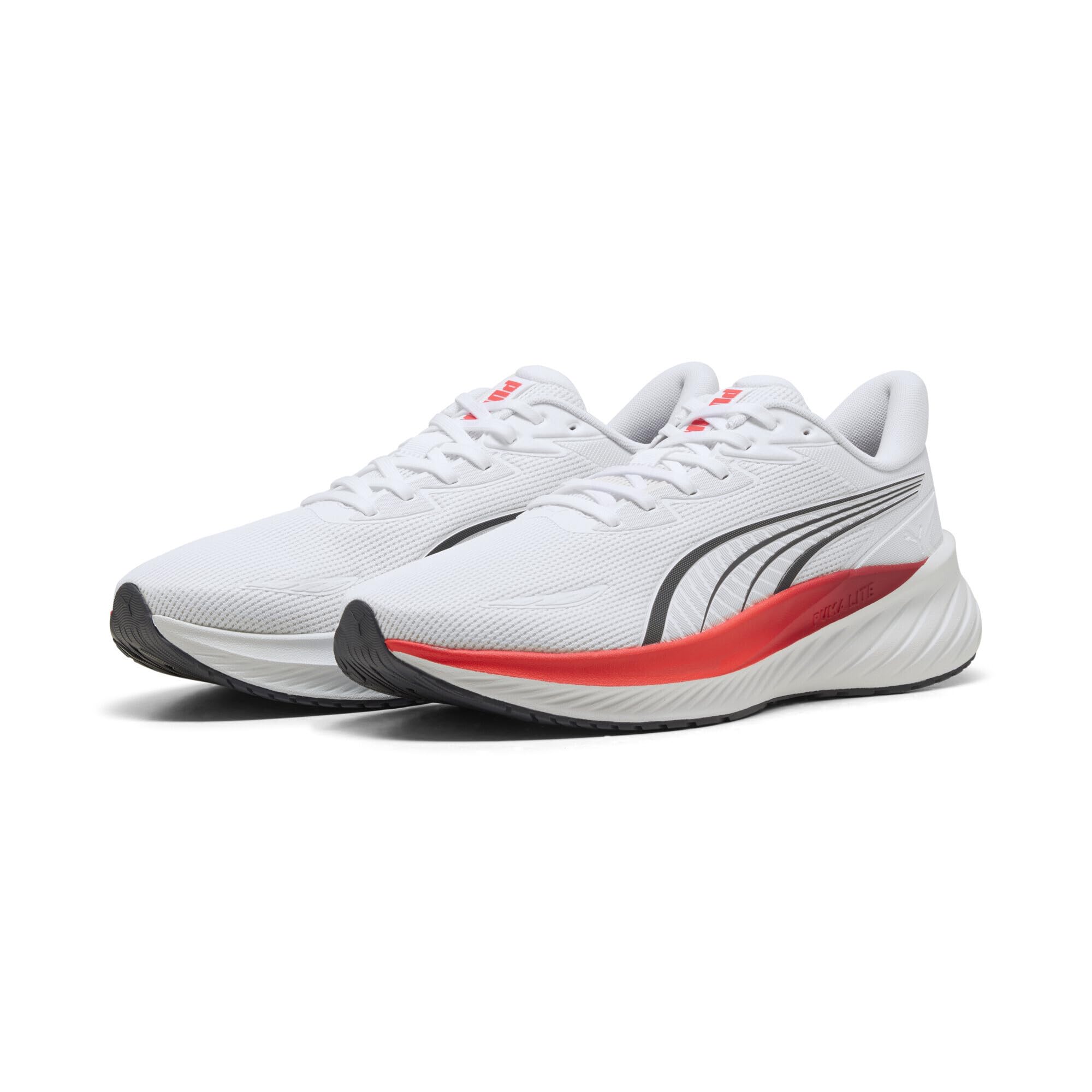 Puma Unisex Pounce Lite Puma White-Ultra Red-Red Rhythm 9.5 44