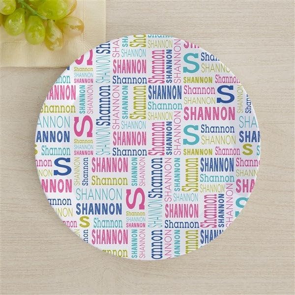 Personalization Universe Repeating Name Personalized Kids Plate