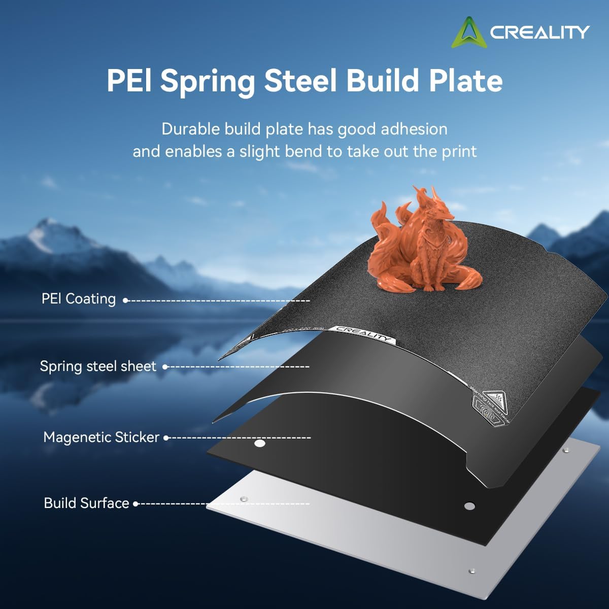 Ender 3 Magnetic Bed Creality Official K1C Build Plate, 235x235mm Epoxy ...