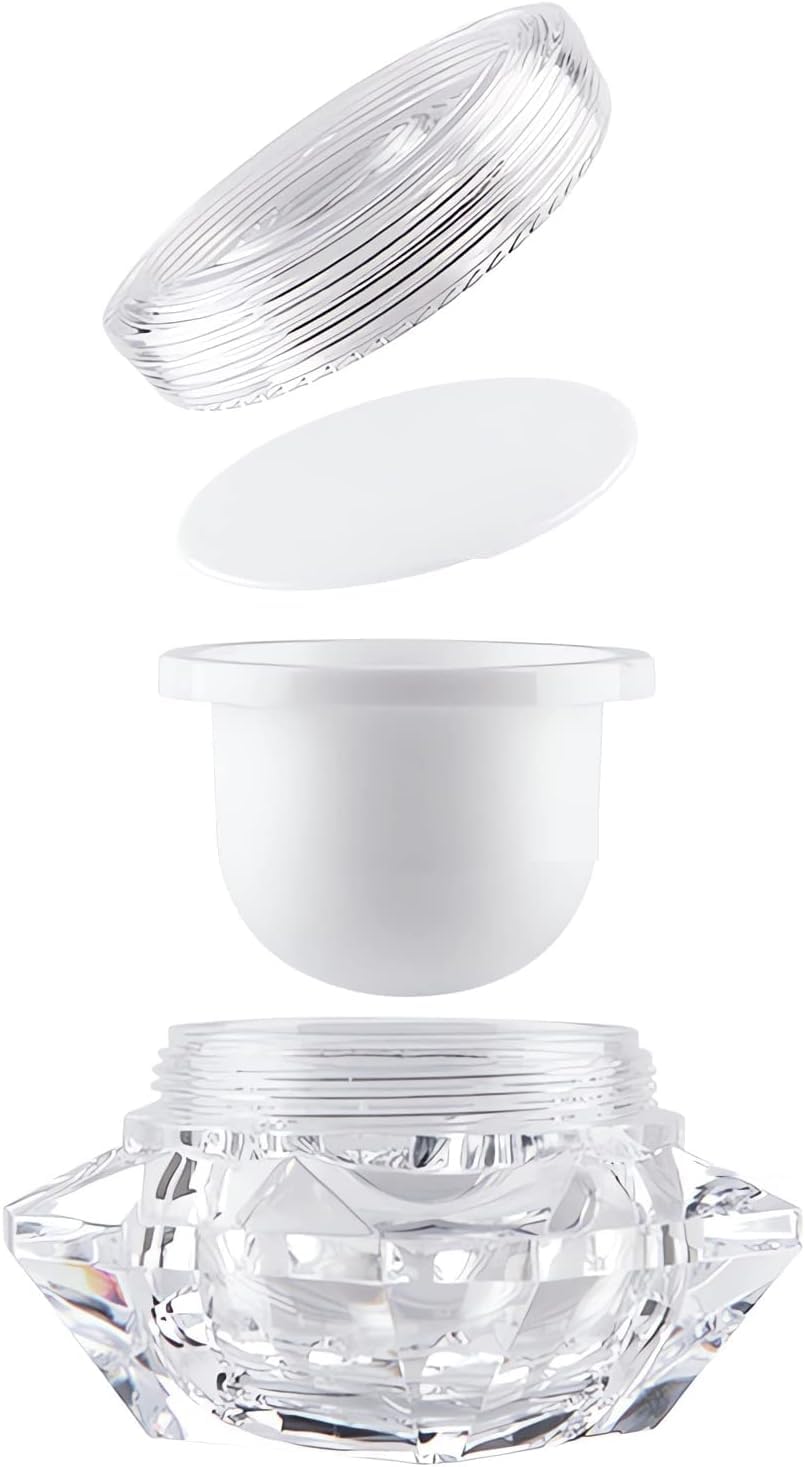 Paquete de 20 tarros plástico for cosméticos con forma diamante(20ml)