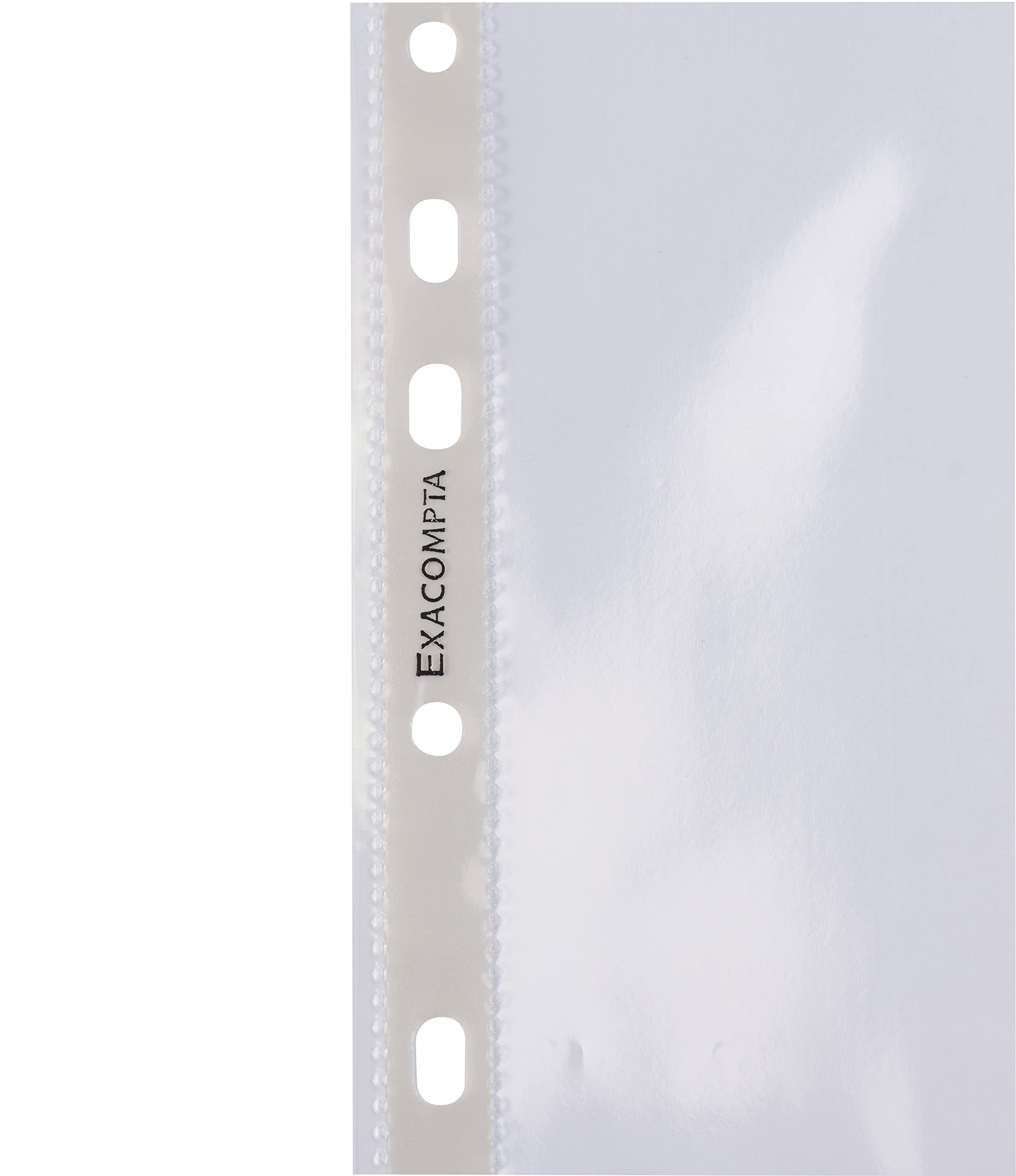 Image secondaire de Exacompta - Réf. 5750E - Sachet de 100 pochettes perforées en Polypropylène lisse - Epaisseur 7,5/100ème qualité supérieure - Pe