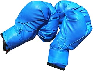 BESPORTBLE Luvas De Boxe Para Malhar Almofadas De Mão De Boxe Luvas De Saco De Pancadas Luvas Infantis Luvas De Boxe Azuis Para Crianças Luvas Pu Luvas De Treinamento De Boxe Equipamento De