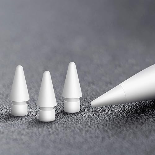 Miniatura 5 de MEKO Paquete de 4 puntas de repuesto para Apple Pencil de 1 generación y 2 generación, puntas para lápiz iPad Pro, color blanco