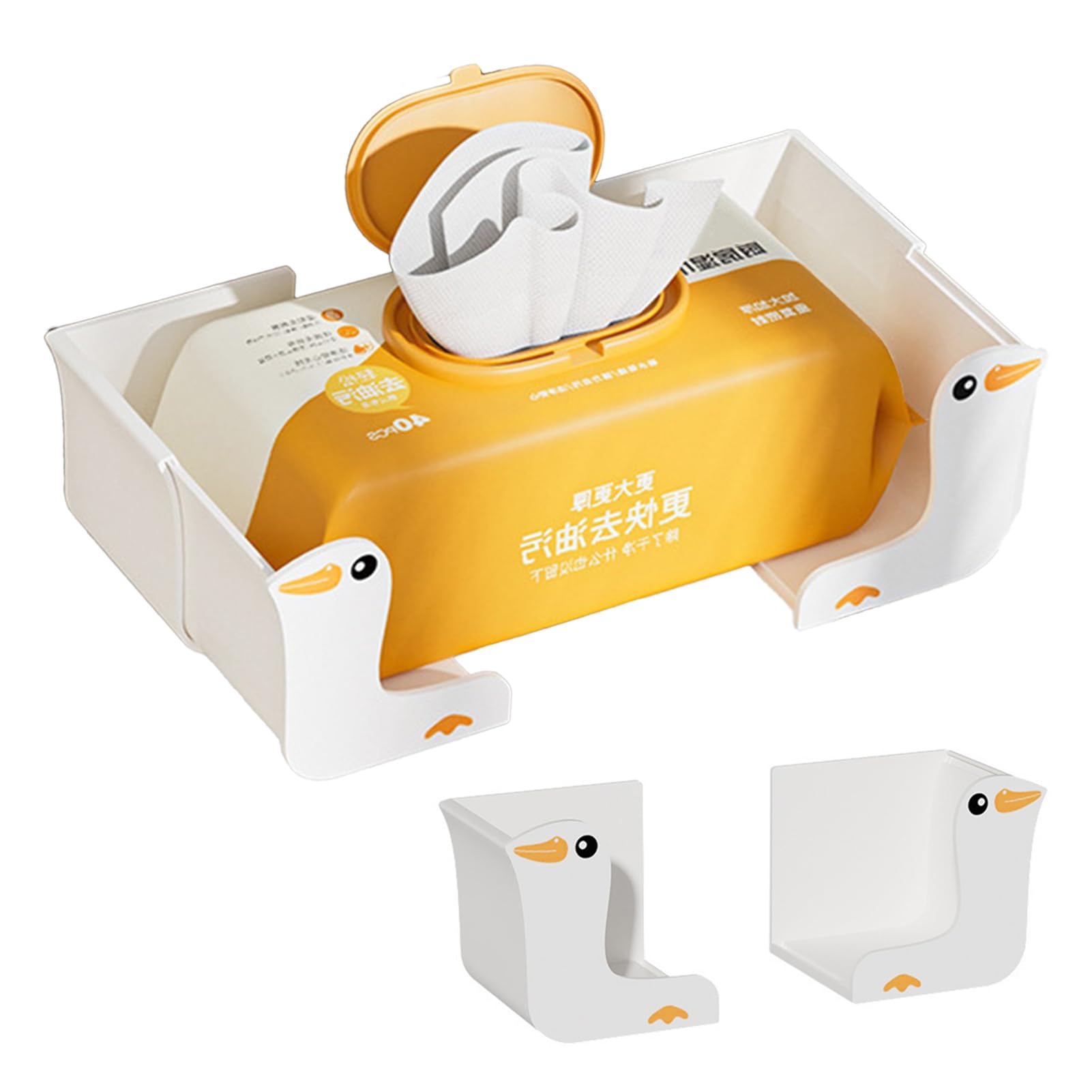 Glifora Glove Tissue Box Holder - Adjustable Tissue Paper Dispenser, Wall Mount Fridge Towel Holder for Kitchen, Bathroom and Refrigerator