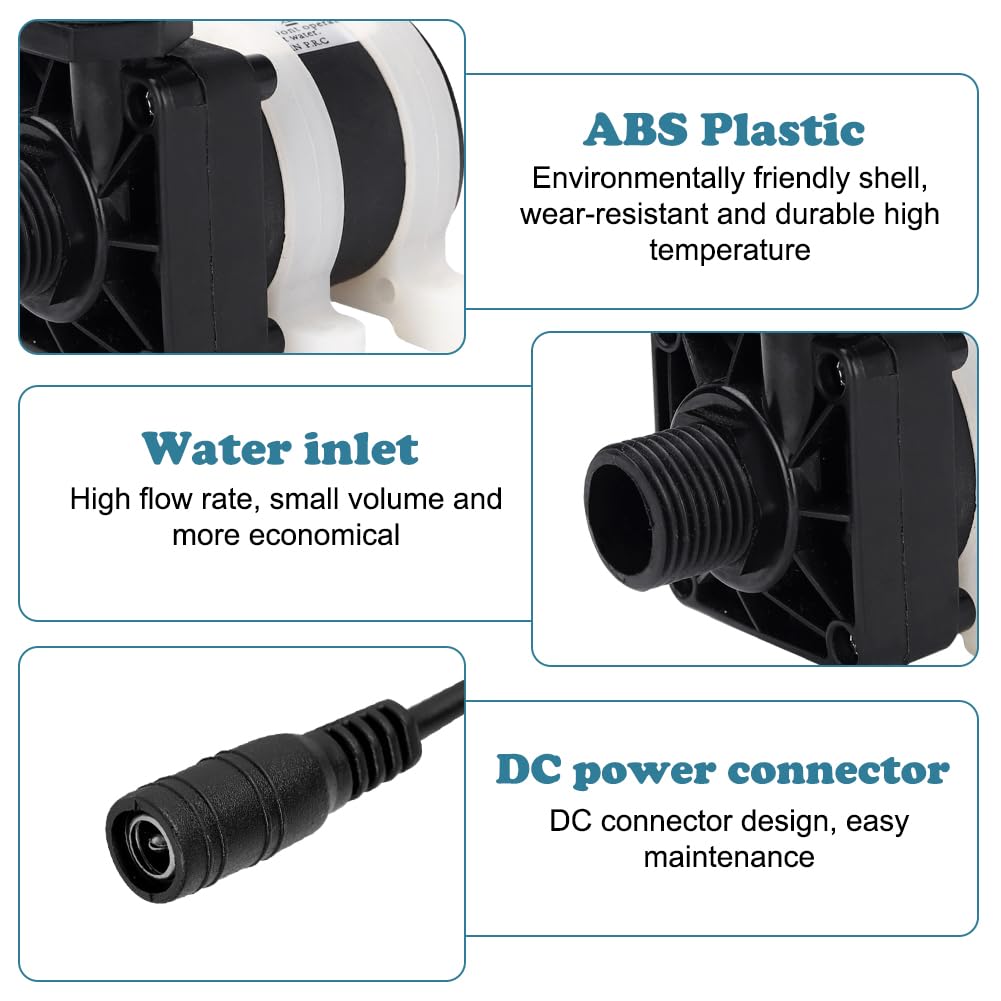 Bezszczotkowa pompa głębinowa DC 12 V, 800 l/h, bezszczotkowa, bezszczotkowa pompa zanurzeniowa, pompa do wody, amfibia do akwarium, fontanny solarnej, stawu, cyrkulacji wody