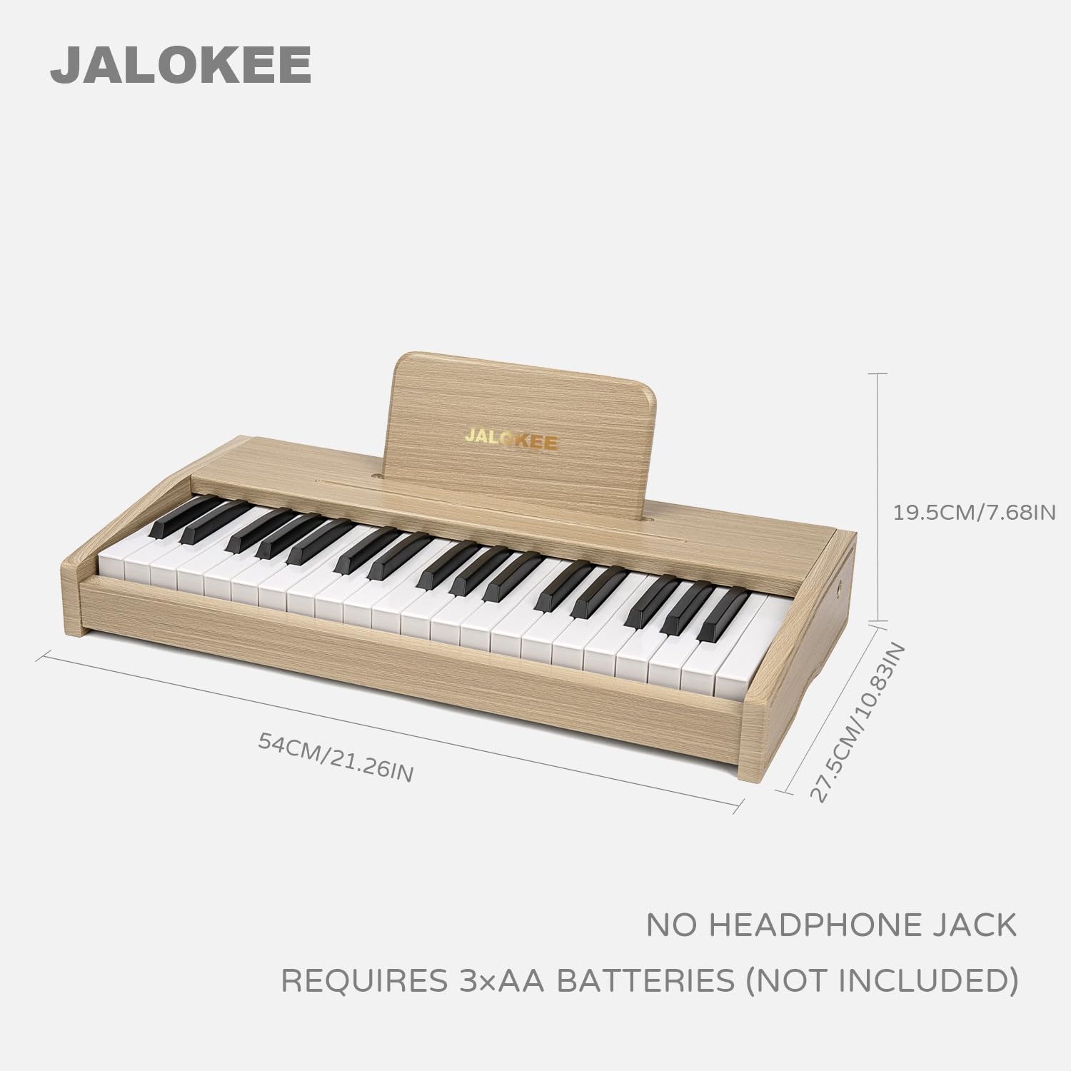 Clavier de Piano pour Enfants, Piano numérique pour Enfants, Instrument de Musique éducatif, Piano en Bois pour Filles et garçons de Plus de 3 Ans (Chêne, 37 Touches)
