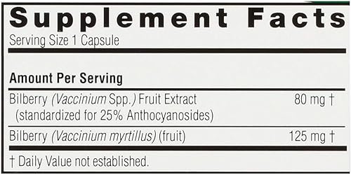 Miniatura 3 de Nature's Answer Cápsulas estandarizadas de arándano 90 unidades  Apoyo ocular y visual  Promueve la circulación