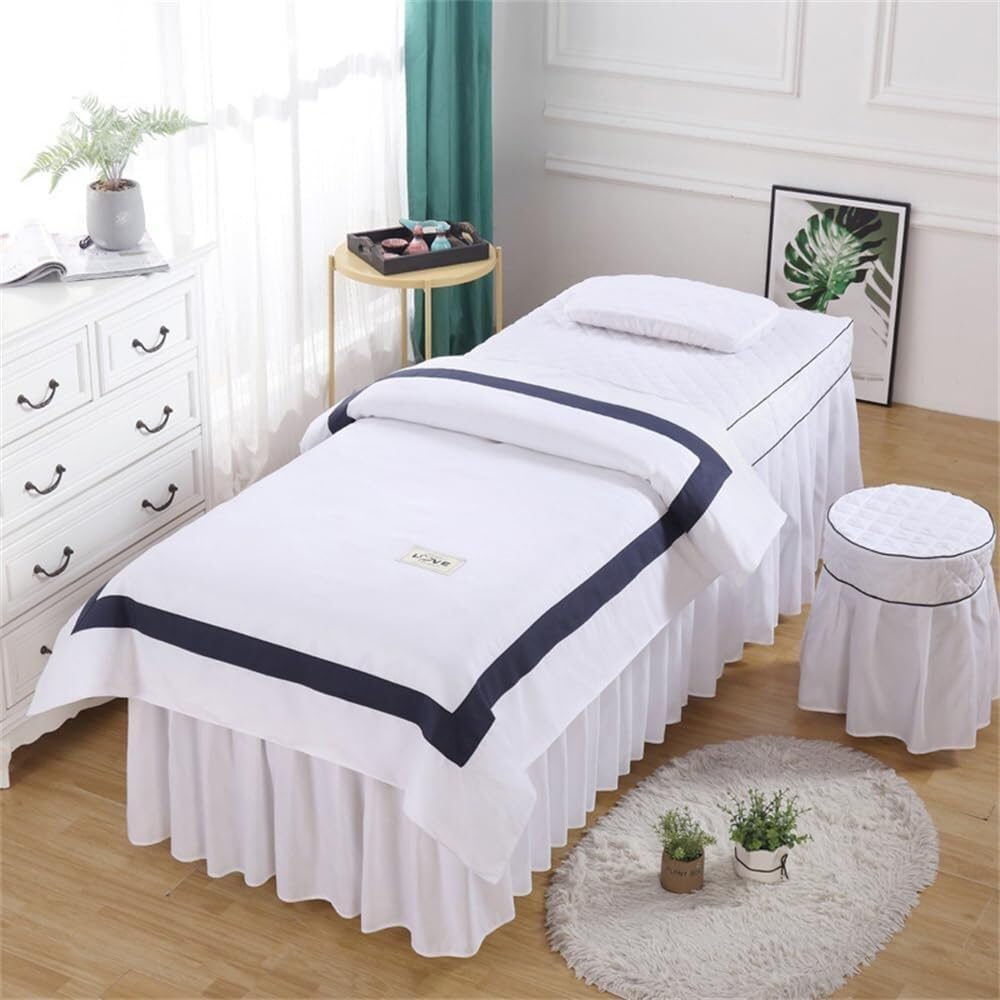 Funda de cama de masaje minimalista para centros de estética y camillas de spa