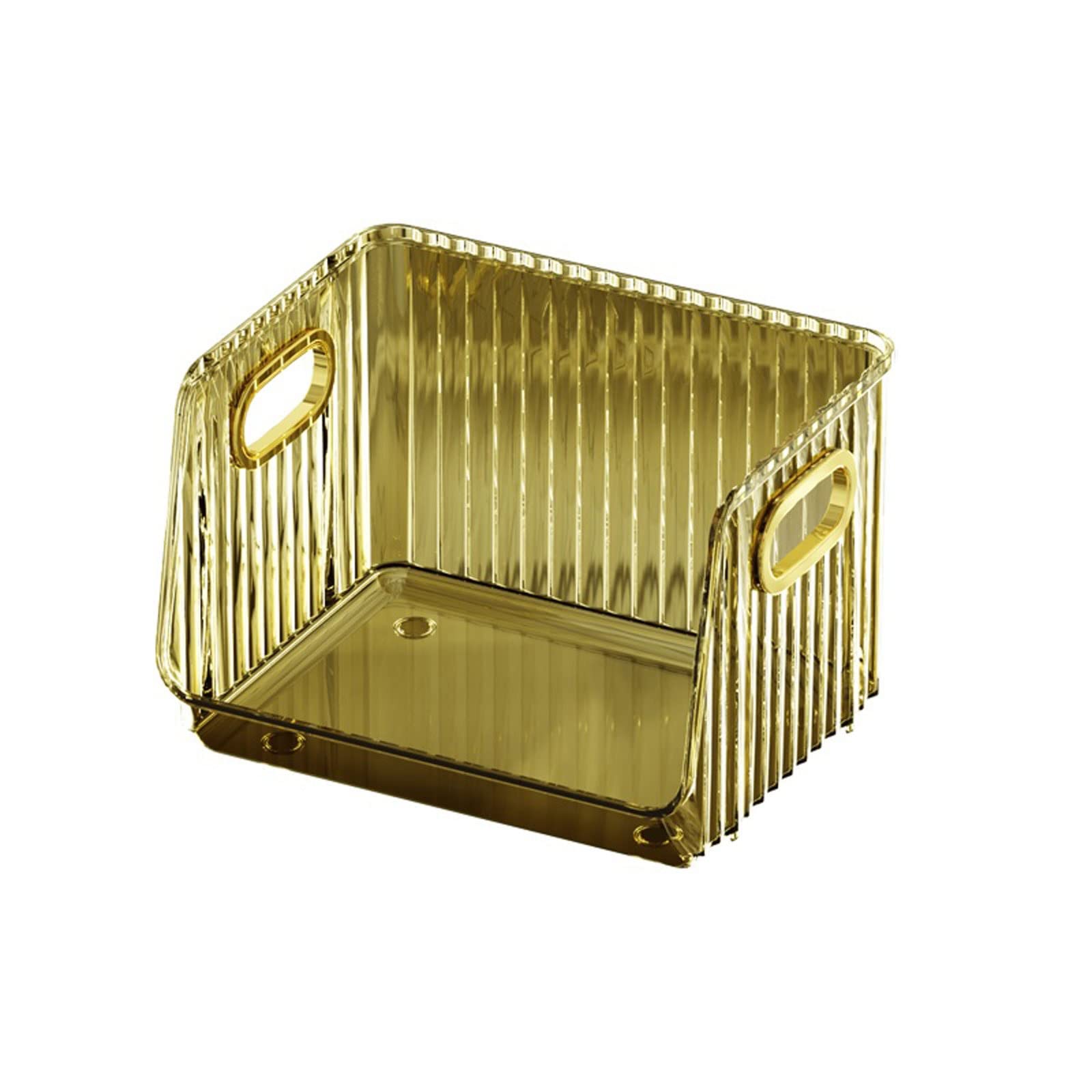 Folders File Organiser A4 Folders A4 ringbinder Organizador de archivos, caja de almacenamiento de cosméticos de escritorio, vestidor T(Gold)