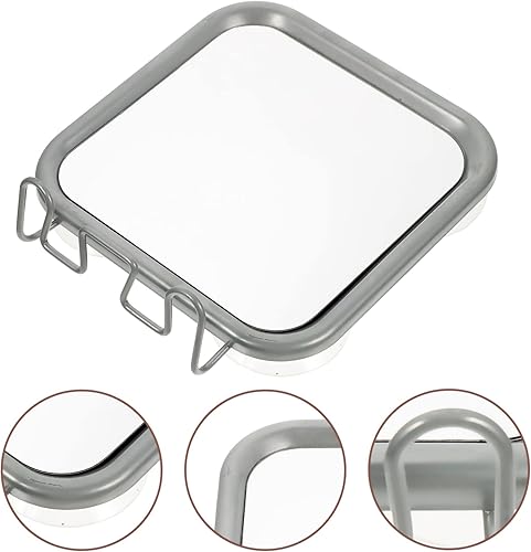 Miniatura 8 de Zerodeko Espejo de ducha, espejo de afeitado con soporte de gancho, espejo sin niebla, espejo de maquillaje de viaje, espejo para colgar en la