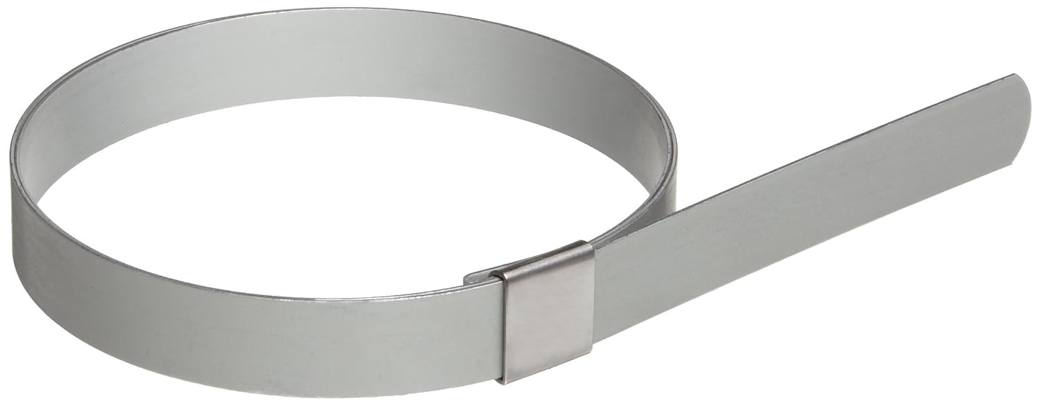 Dixon F20 Galvanized Steel Pre-Formed Center Punch Band Clamp, 5/8" Band Width, 5" ID (Pack of 25)