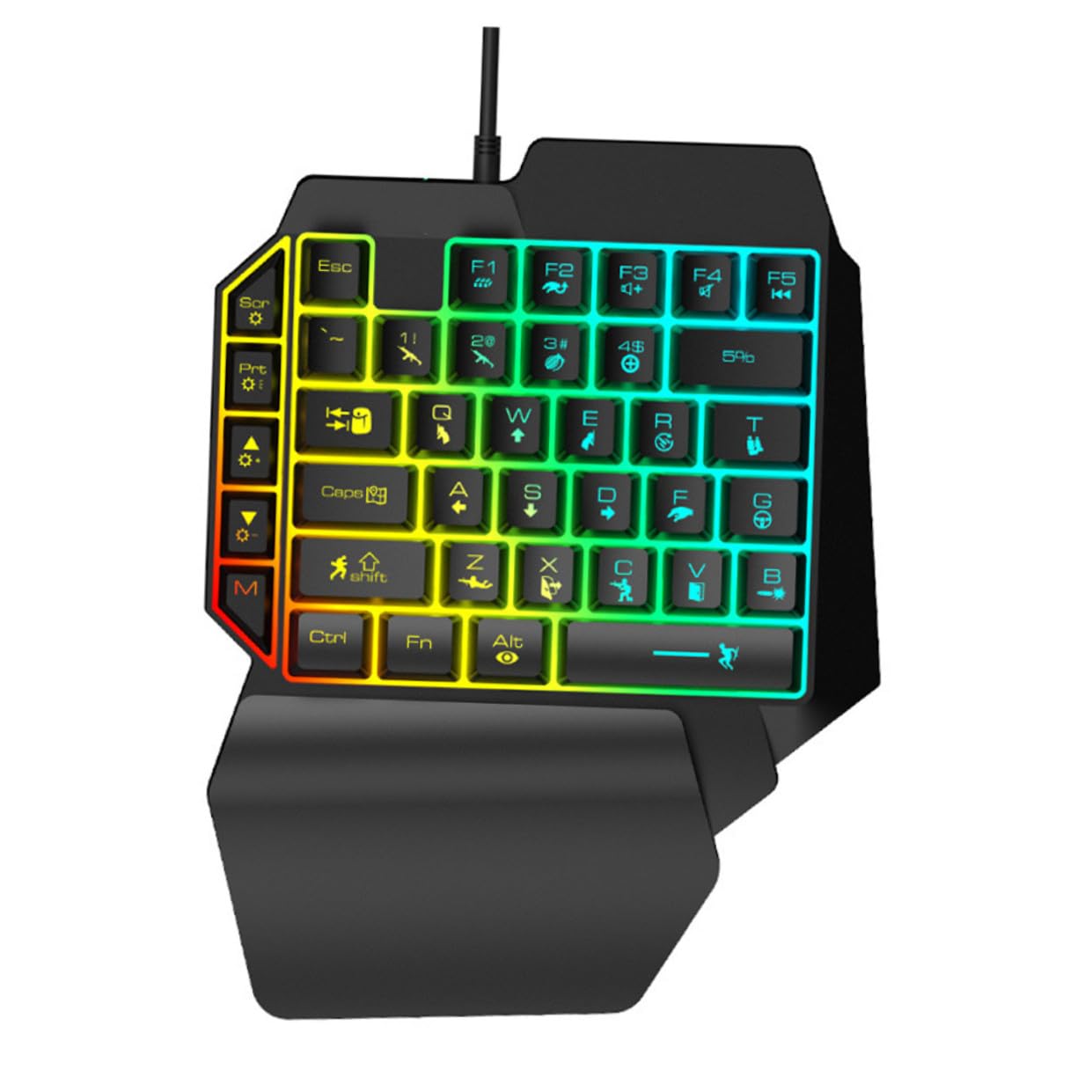 SHINEOFI Tastiera da Gioco Facile da Installare e Mouse con Retroilluminazione Led Operazione Precisa Design in ABS Nero Set per Dormitori e Intrattenimento a Casa