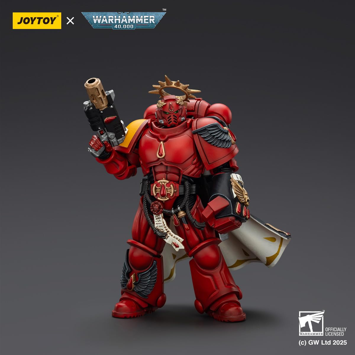 TOYVERSE JOYTOY Figura de acción 1/18 Warhammer 40,000, Capitán de los Ángeles de la Muerte con Pistola Inferno y Puño de Poder, articulaciones móviles Modelo de personaje, 15 años y más