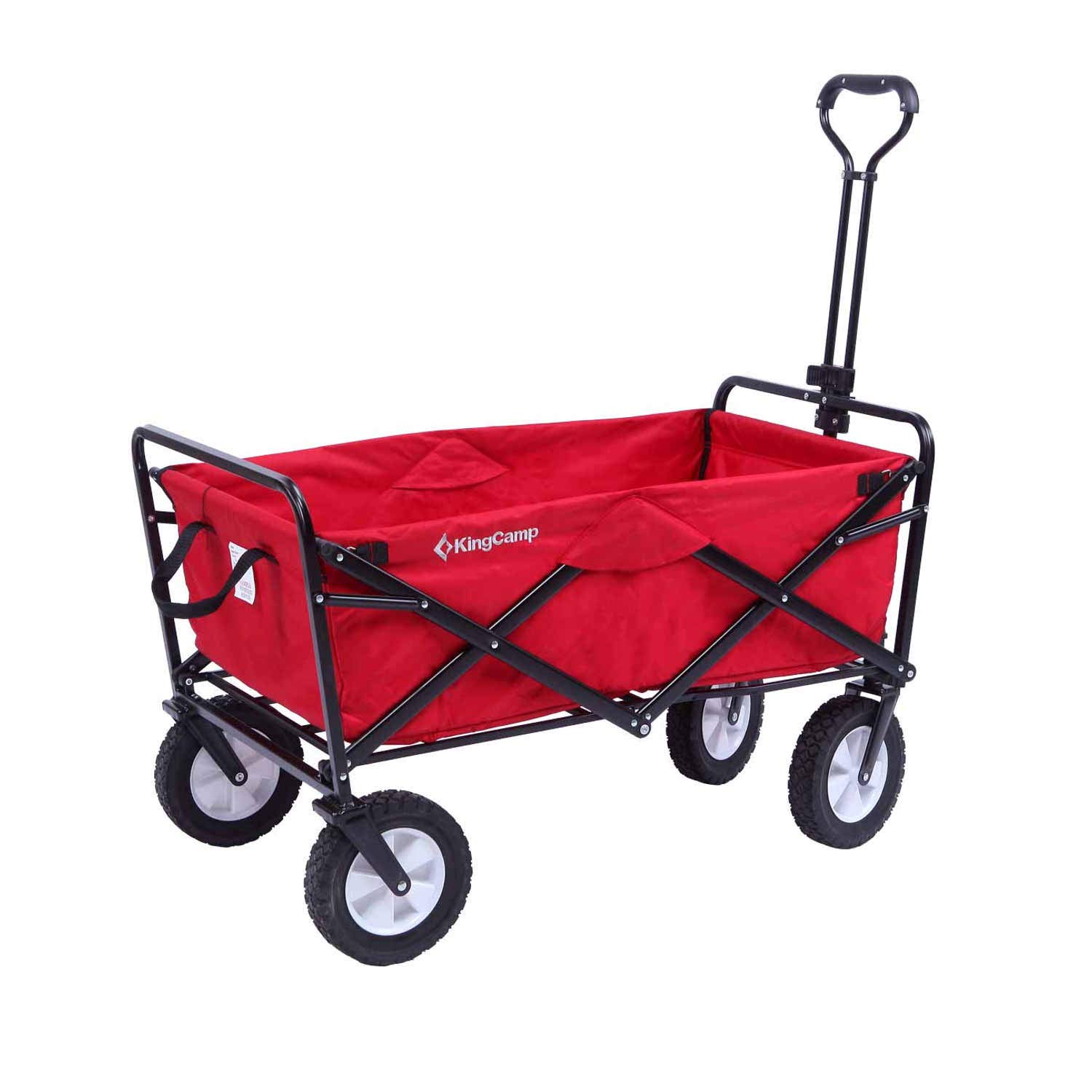 キングキャンプ(KingCamp) アウトドア ビーチ ガーデン カート [ BEACH CART ] 折りたたみ式 伸縮ハンドル 耐荷重100Kg レッド KC39094001 【正規品】