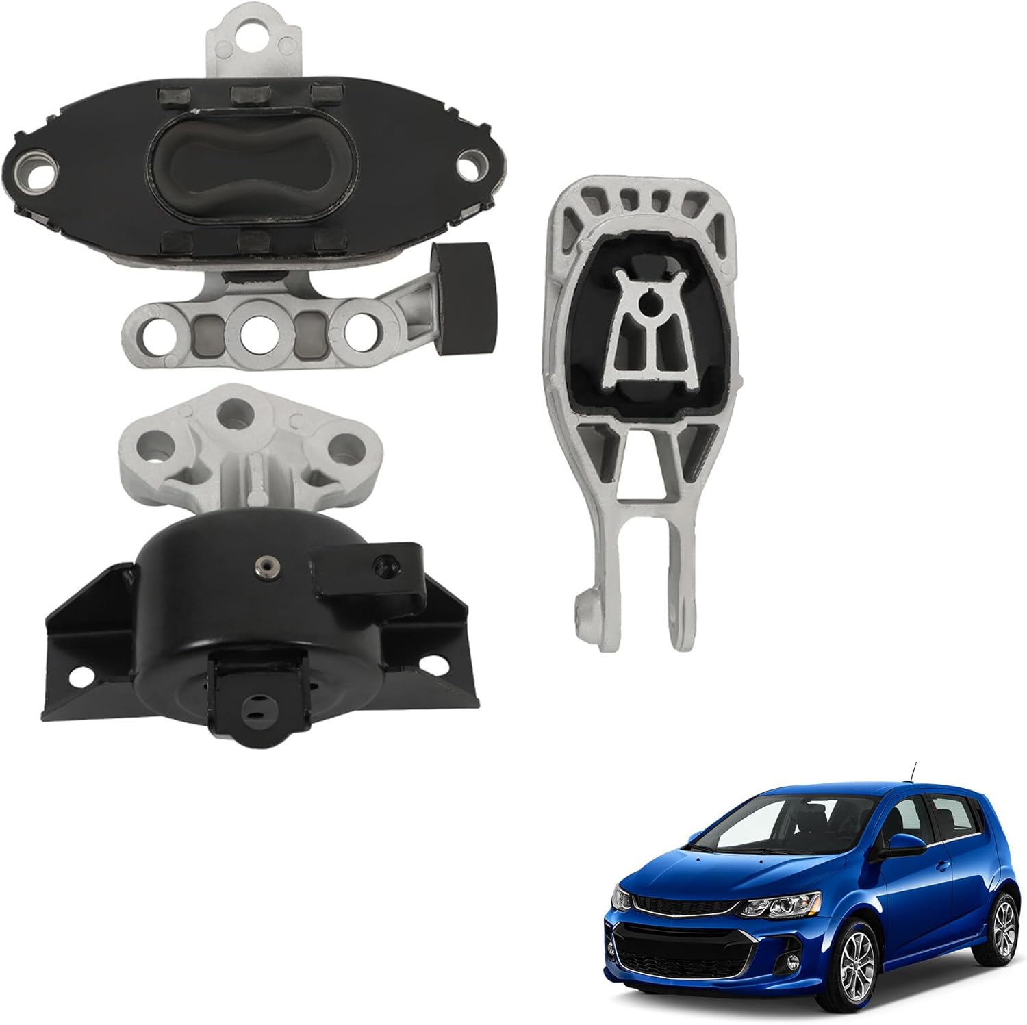 munirater 3PCS Torque Strut & Trans Mount Replacement for 2012-2020 Sonic 1.4L 1.8L A5595 A5726 A5922