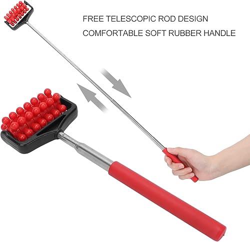 Miniatura 6 de Masajeador telescópico de espalda ajustable, masajeador ajustable, masajeador de cabeza para hombres y mujeres rojo