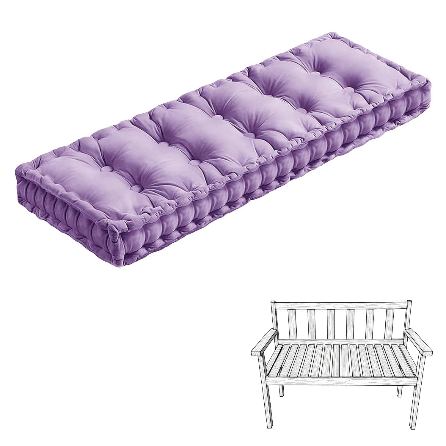 Tapis de banc d'extérieur grand confort 200 x 60