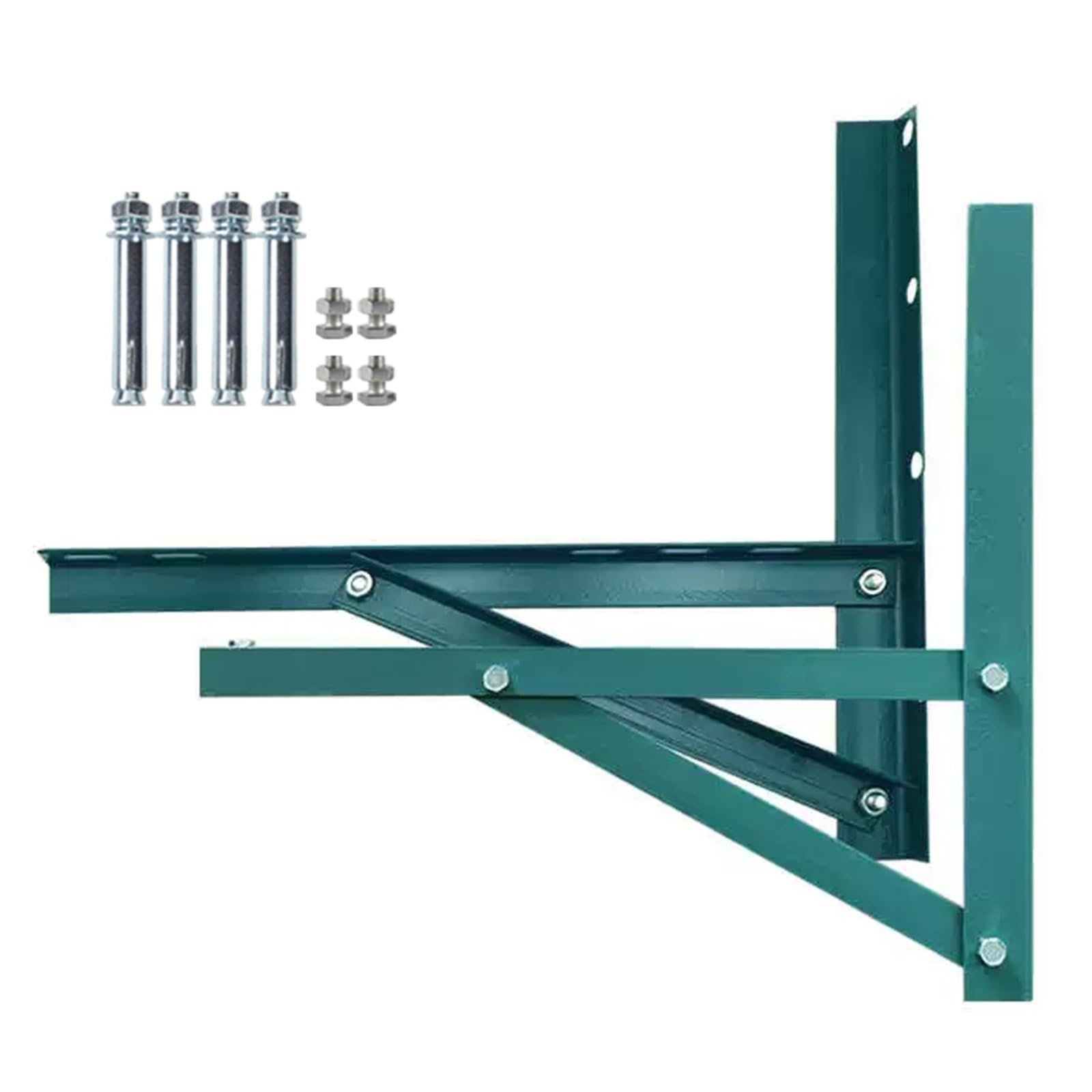 Staffa Condizionatore Esterno, Staffe Condizionatore per Condensatore 1-5P, Supporto Angolare in Ferro Verniciato, Capacità 180 Kg(65.7cm/26in)