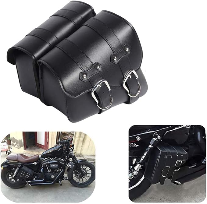Vechkom Motorcycle Saddle Bags Side Bags Saddlebags Softail