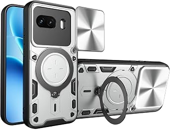 Compatible with vivo iQOO 15R 5G Case Cover,with Slide Camera Lens Cover Compatible with vivo iQOO Z11 Turbo 5G V2536A Cell Phone Protective Case Silver