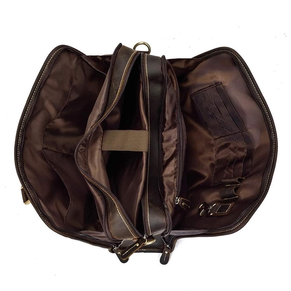 torba na ramię skórzana teczka dla mężczyzn 15-calowy laptop crossbody torba listonoszka etui do podróży służbowej teczki do pracy