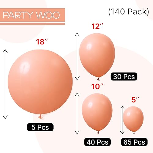 Miniatura 226 de PartyWoo Globos amarillos de 140 piezas de diferentes tamaños de 18, 12, 10, 5 pulgadas, kit de arco de globos de látex amarillo mate, guirnalda