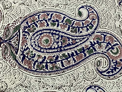 Indian Paisley 100% Natural Cotton Hand Block Print Duvet Cover Twin Full Double Queen King Toddler Cotton Bedding Set Boho Quilt Set (Queen 90X108) #TOP7