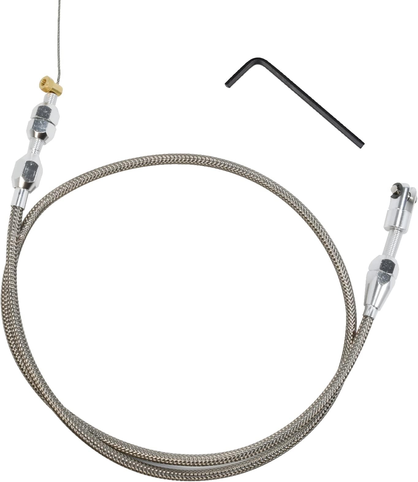 Braided Throttle Cable Kit Compatible with 97-07 Chevrolet/Chevy LS1 Engine 4.8L 5.3L 5.7L 6.0L