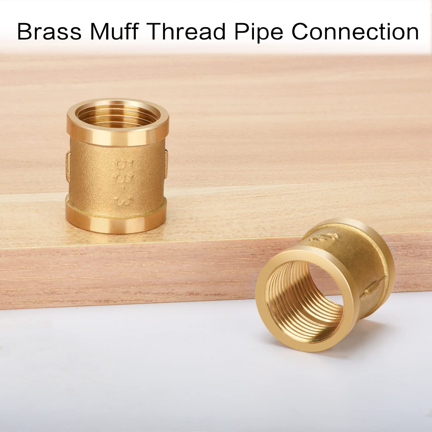 2 Raccordi In Ottone G1/2" IG - Doppio Nipplo Per Impianti Idraulici E Riscaldamento - Foto 3