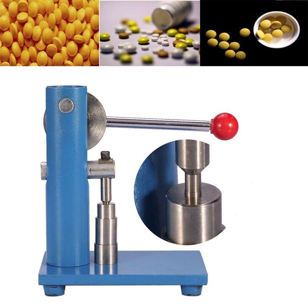 Prensa Manual para Tabletas De 6 Mm, 8 Mm, 10 Mm Y 12 Mm - PresióN De 400 Kg, Prensa De Palanca para Tabletas, Prensa De Laboratorio para Polvo, Herramienta para Cortar Pastillas.,8mm