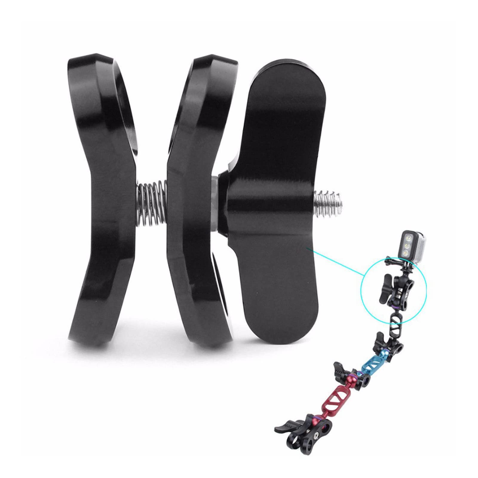 Kamera-Zubehör, Tauchlichter, Kugel, für Schmetterlings-Clip, Arm, Klemmhalterung, Aluminium, für 3/4/5 SJ6000 Kamera-Schmetterlings-Clips