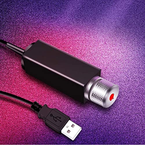 Image of Auto Roof Star Projector Lights, USB Portable Adjustable Flexible Interior Car Red Night Lamp Decorations with Romantic Galaxy Atmosphere fit Car, Ceiling, Bedroom, Party and More