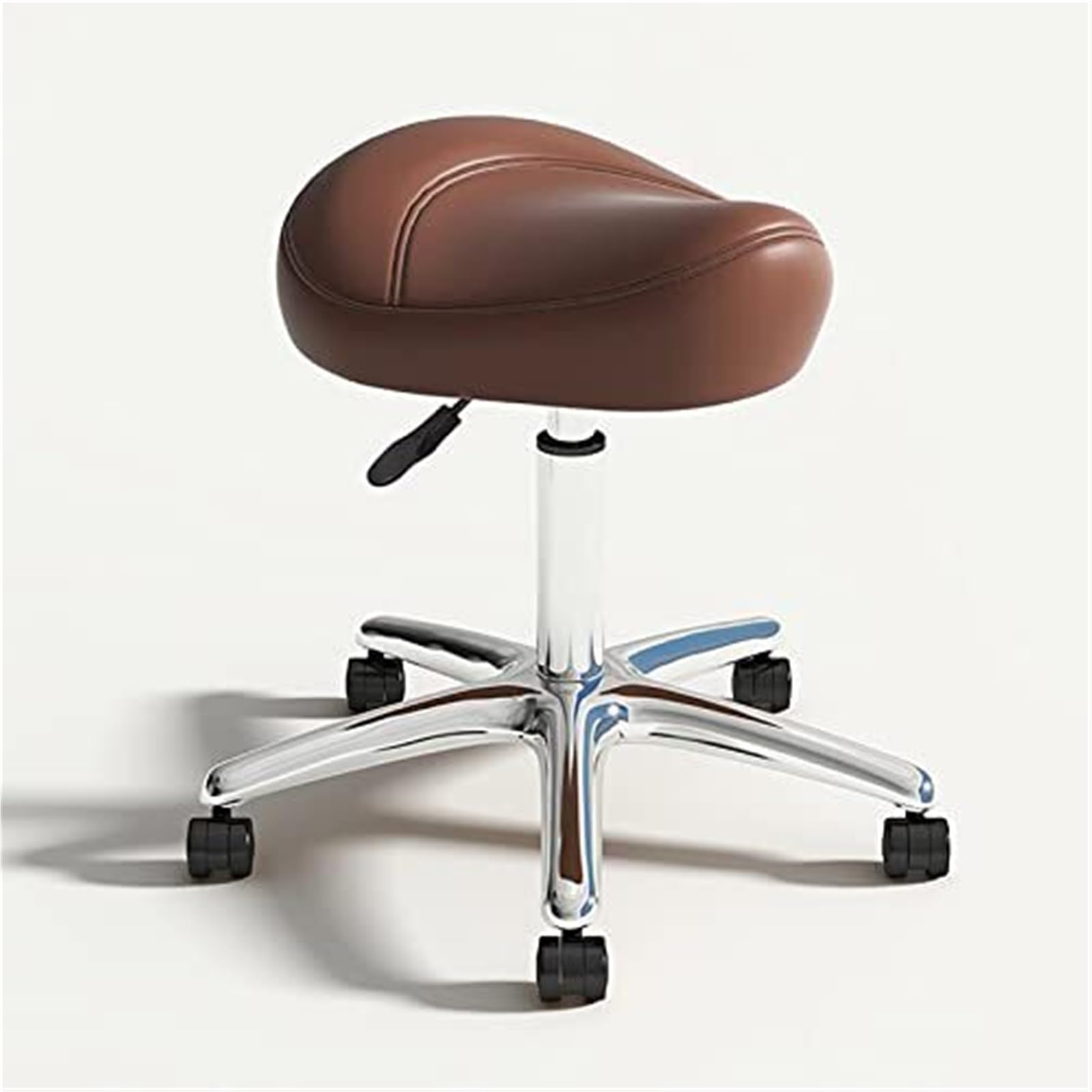 Silla de montar, taburete de silla de montar giratorio con ruedas y altura ajustable, taburete ergonómico resistente for laboratorio, clínica, dentista, salón, masajes, oficina y cocina del hogar(C)