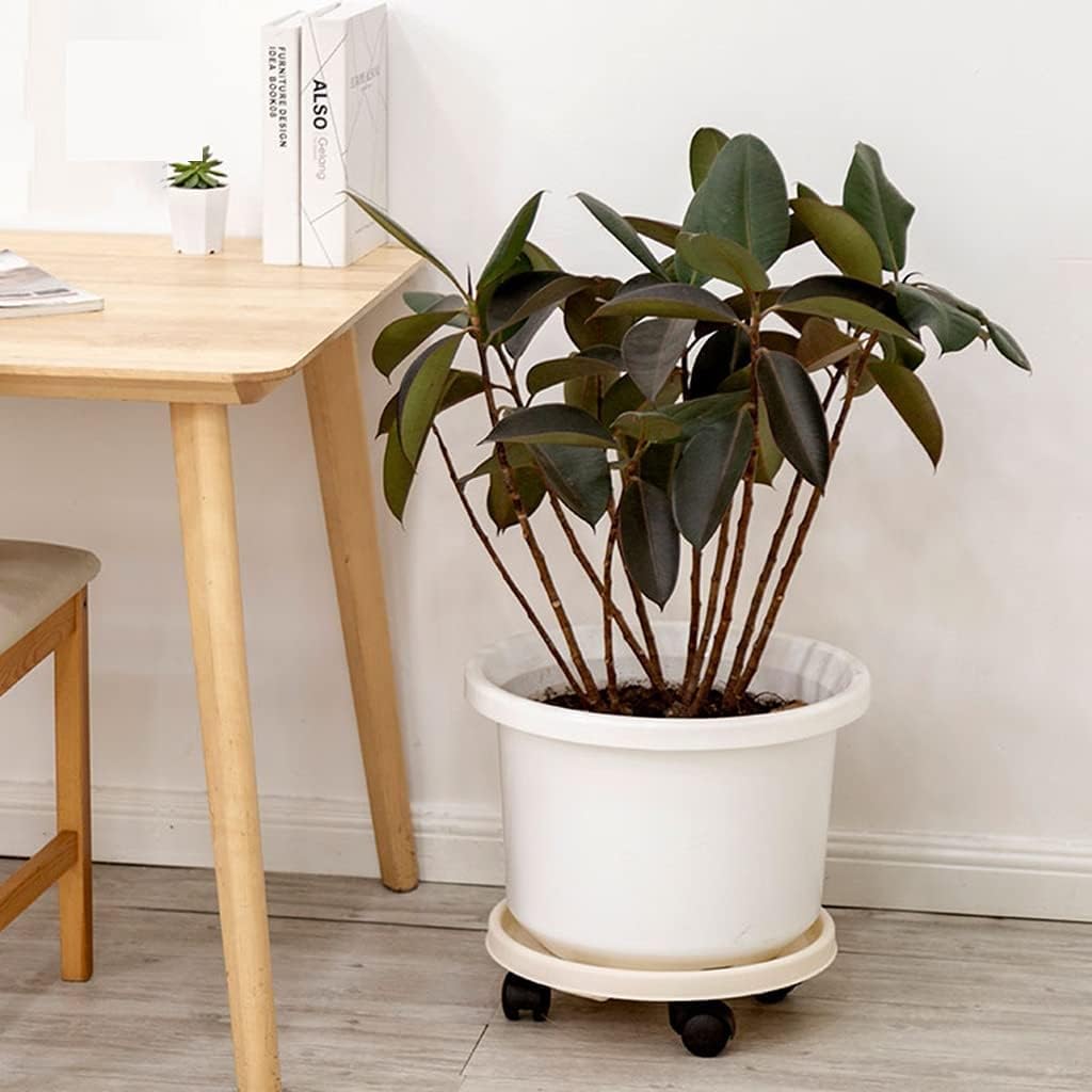 Tophacker Heavy Duty Plant Caddies Plant Stand with Wheels, Indoor Outdoor Planter Trolley Casters Home Graden Planter Dolly on Wheels Rolling Plant Tray ( Color : 1 , Size : 26.5cm/10.4in )
