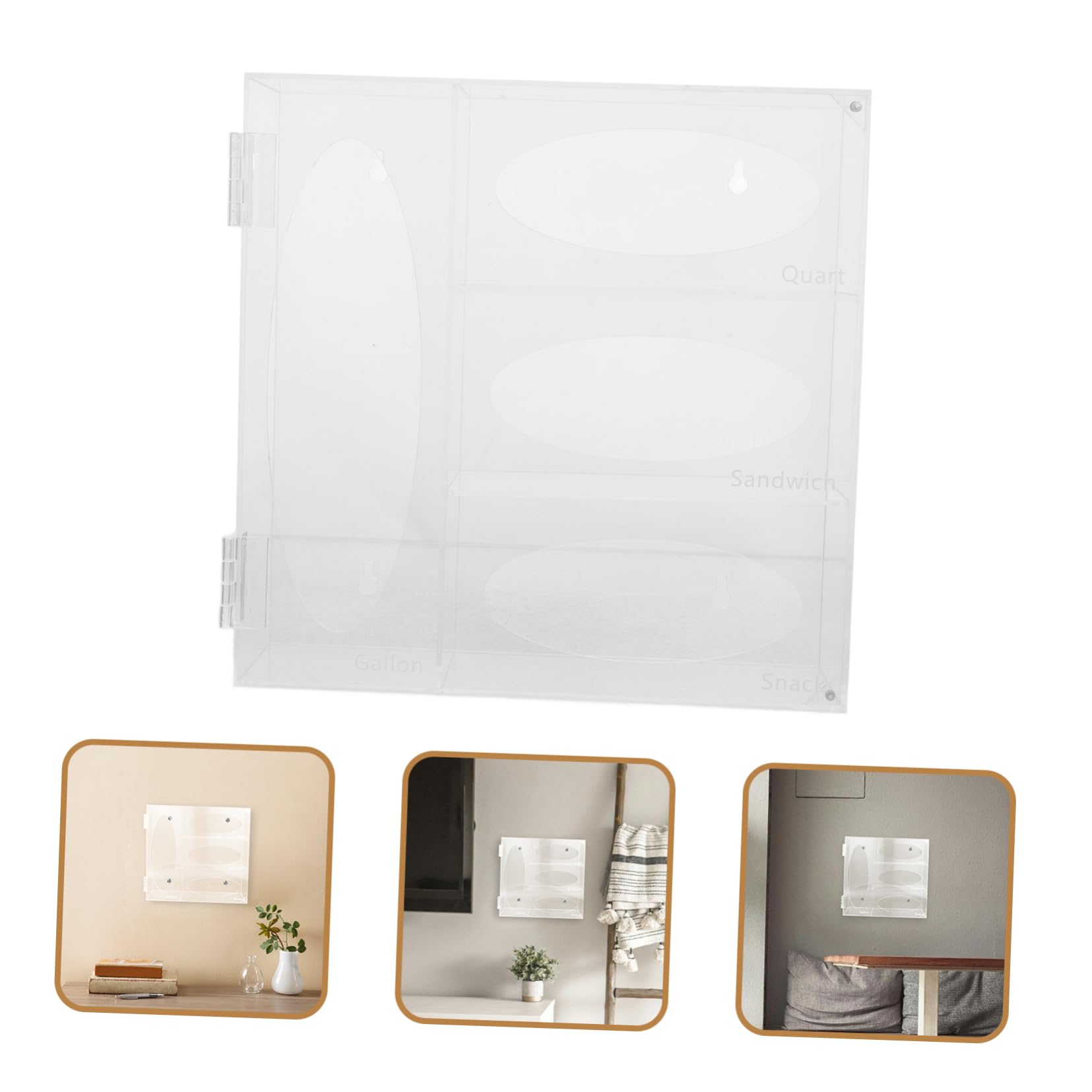 Hemobllo 1set Dispenser Da Parete Per Maschere e Guanti Trasparente Supporto Organizzatore Multifunzionale Per Laboratori e Uffici Contenitore Pratico e Sicuro Per Maschere e Accessori