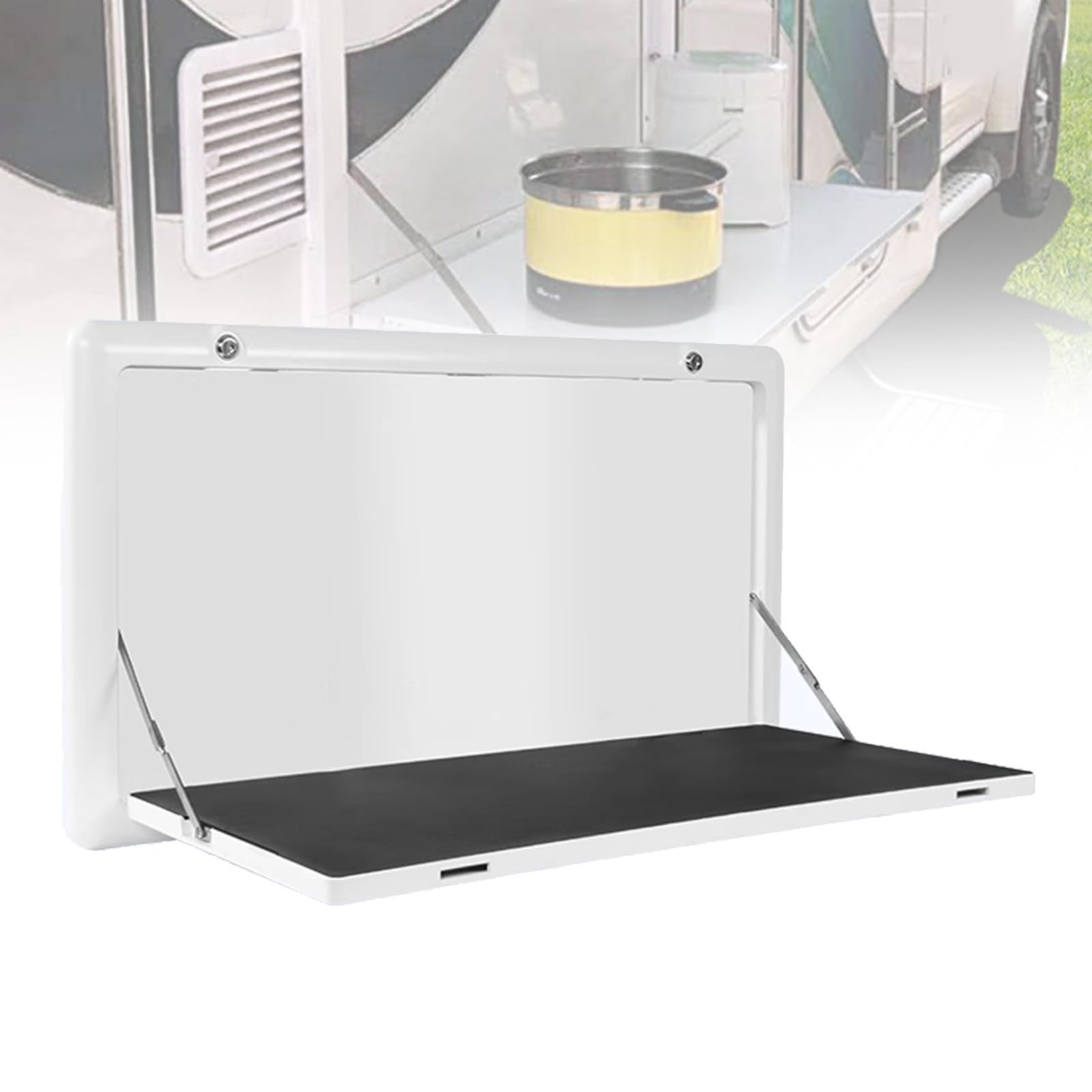 Table pliante pour camping-car Withlight en aluminium avec verrou et éclairage LED
