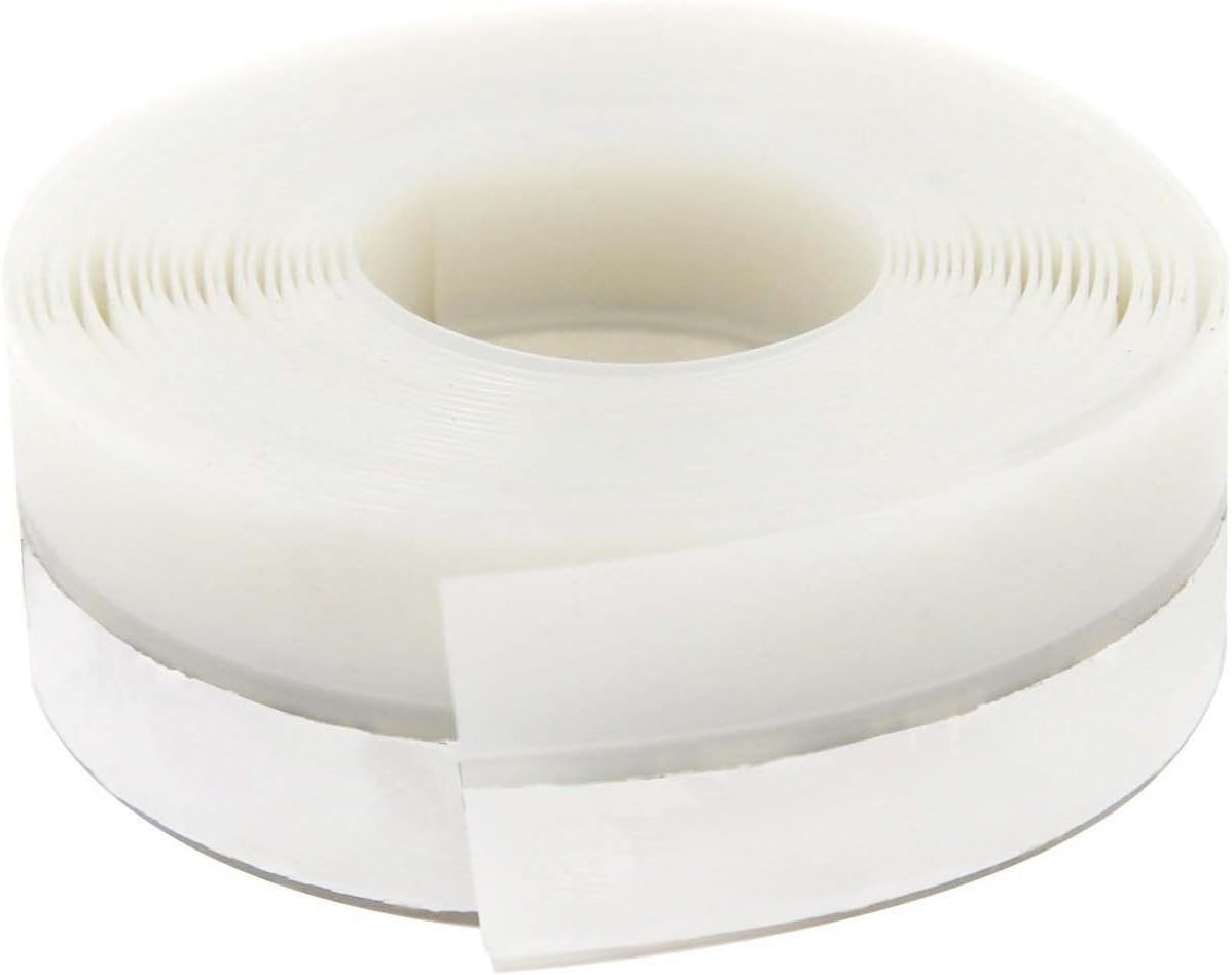 Door Seal Strip, Weather Stripping Bottom for Doors and Windows Frameless Silicone Adhesive Under Door Seal-16 Feet Length Translucence-1-3/8 inch(35mm)