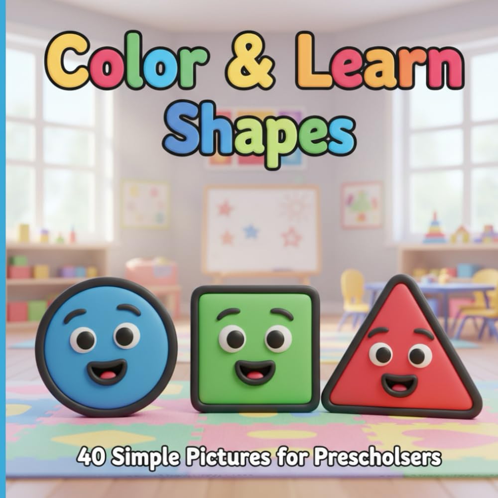 Color & Learn Shapes: 40 Simple Pictures for Preschoolers