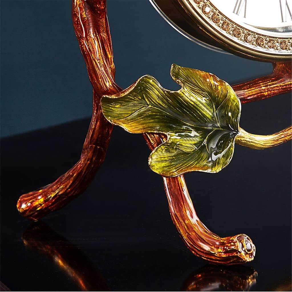 FMURY Enamel Desk Clock Living Room Perspective Gear Clock Desk Decoration Desk Clock Jewelry Ornaments