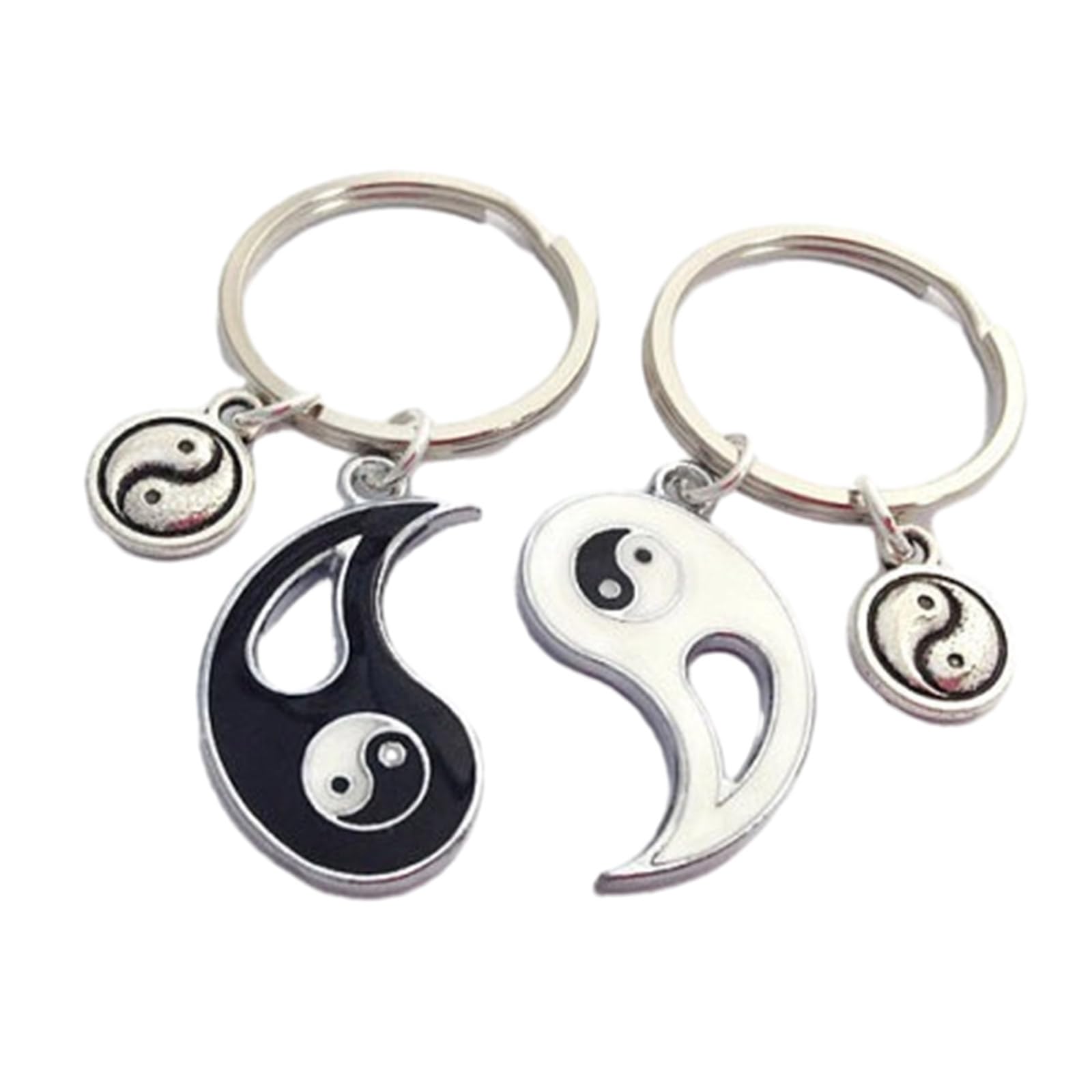 THOANBY Versatile Keychain Puzzle Set Stylish Keychain Charm Couples ' Eye Catching Keyrings Jewelry Accessory Love Symbol