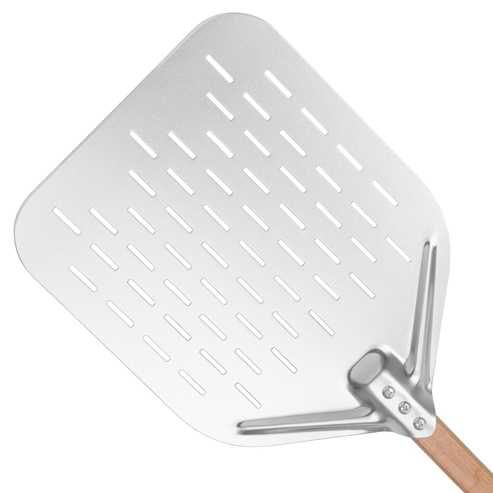 Pala Per Pizza In Alluminio 40x30cm - Manico Legno Rimovibile, Professionale Per Forno - Foto 13