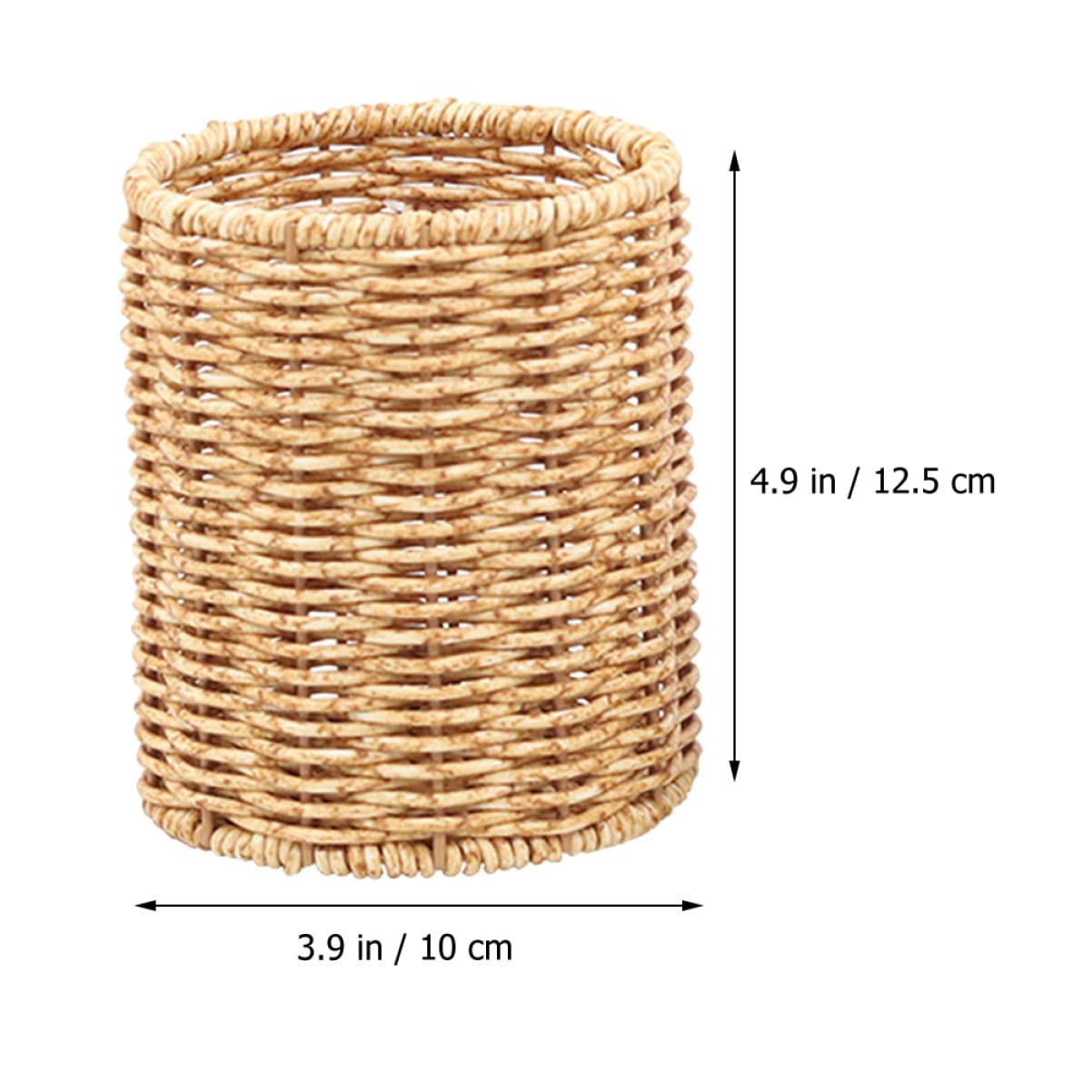 Cabilock 3 Pz Porta Penna Portapenne Da Scrivania Portapenne Multifunzione Organizzatore Del Desktop Utensile Portapenne in Rattan Simulato Matita Ufficio Penna Gel Plastica Simil Rattan